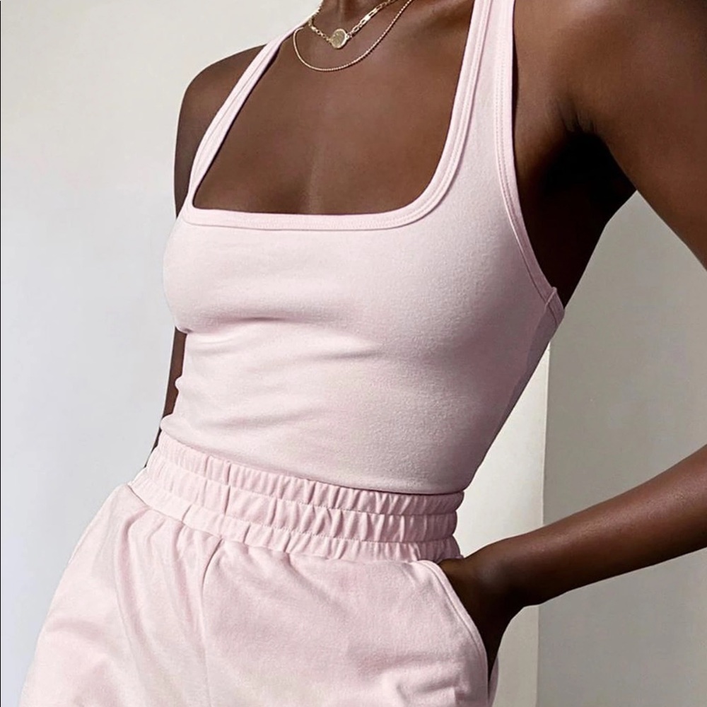 Oh Polly 🤍Race you square neck racer back tank